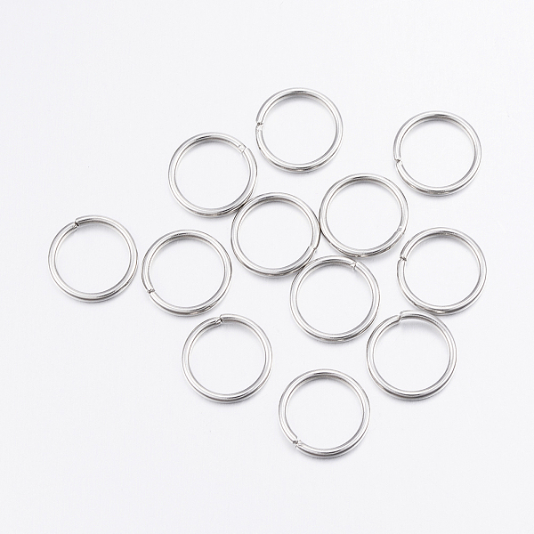 Honeyhandy Stainless Steel Open Jump Rings Stainless Steel Color