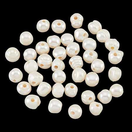 Nbeads Natural Fresheater Pearl Beads Keshi Pearl Beads Screw Thread