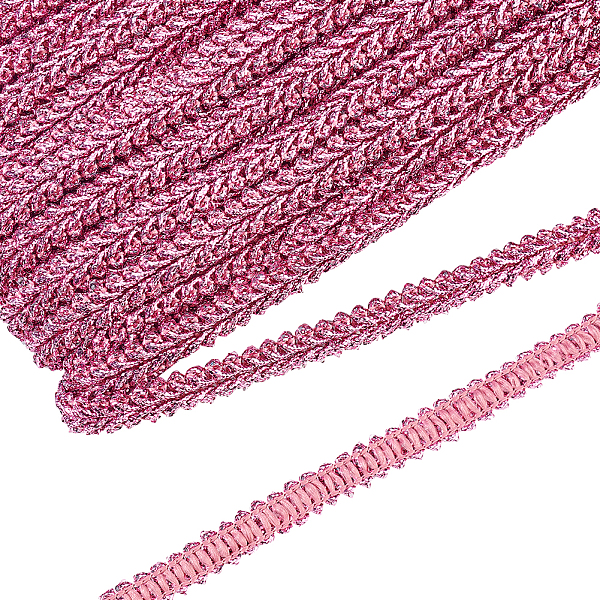 Fingerinspire Sparkle Metallic Polyester Braided Lace Trim Sewing