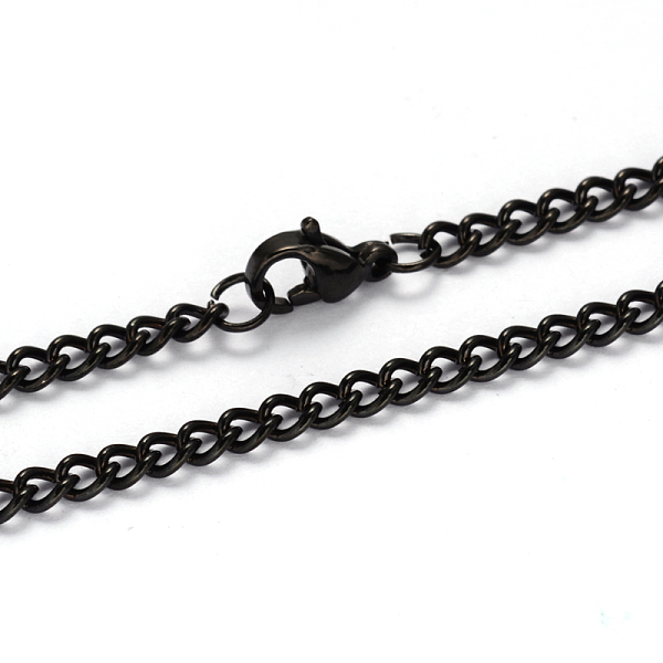 Honeyhandy Stainless Steel Twisted Chain Curb Chain Necklaces With