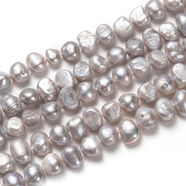 Honeyhandy Natural Cultured Freshwater Pearl Beads Strands Potato