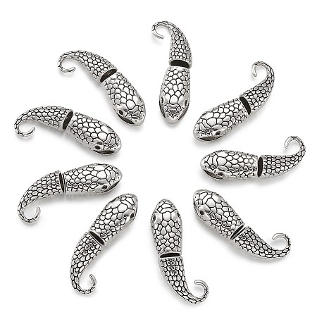 Arricraft Tibetan Style Alloy Hook And Snake Head Clasps For Leather