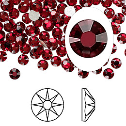 Arricraft Austrian Crystal Rhinestone Cabochons, Crystal Passions, Foil Back, Xirius Rose, 2088, 208_Siam, 6.32~6.5mm