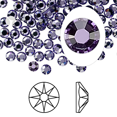 Arricraft Austrian Crystal Rhinestone Cabochons, Crystal Passions, Foil Back, Xirius Rose, 2088, 539_Tanzanite, 6.32~6.5mm