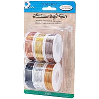 BENECREAT 6 Rolls Mixed Jewelry Craft Wire(20 Gauge, 118 Feet/Roll) Bendable Metal Wire for Jewelry Beading Sculpture Craft