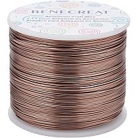 BENECREAT 754FT Matte Jewelry Craft Wire 20 Gauge Tarnish Resistant Aluminum Wire for Beading Necklace Jewelry Making, Coconut Brown