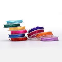 NBEADS 10 Rolls of Elastic Fibre Wire 0.5mm, Mixed Color, About 10m/roll