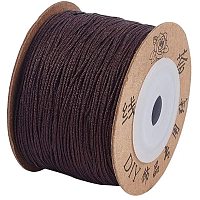 Pandahall Elite About 100m/roll 0.8mm Nylon Thread Cord Chinese Knotting Cord Coconut Brown Thread Beading Thread Bead Cord for DIY Jewelry Bracelets Craft Making