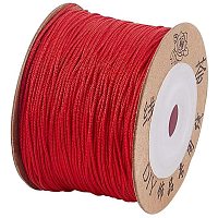 Pandahall Elite About 100m/roll 0.8mm Nylon Thread Cord Chinese Knotting Cord Red Thread Beading Thread Bead Cord for DIY Jewelry Bracelets Craft Making