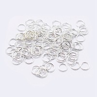 Honeyhandy 925 Sterling Silver Open Jump Rings, Round Rings, Silver, 6x0.7mm, Inner Diameter: 4mm, about 149pcs/10g