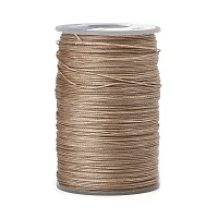 Honeyhandy Waxed Polyester Cord, 9-Ply, Camel, 0.65mm, about 21.87 yards(20m)/roll