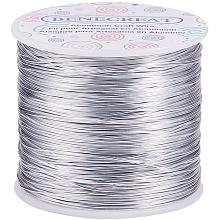 BENECREAT 20 Gauge 770FT Aluminum Wire Anodized Jewelry Craft Making Beading Floral Colored Aluminum Craft Wire - Silver