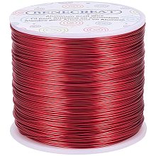 BENECREAT 20 Gauge 770FT Aluminum Wire Anodized Jewelry Craft Making Beading Floral Colored Aluminum Craft Wire - FireBrick