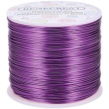 BENECREAT 20 Gauge 770FT Aluminum Wire Anodized Jewelry Craft Making Beading Floral Colored Aluminum Craft Wire - Purple