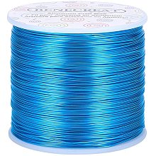 BENECREAT 20 Gauge 770FT Aluminum Wire Anodized Jewelry Craft Making Beading Floral Colored Aluminum Craft Wire - DeepSkyBlue