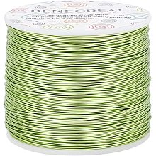 BENECREAT 20 Gauge 770FT Tarnish Resistant Jewelry Beading Wire Bendable Aluminum Sculpting Metal Wire for Jewelry Craft Beading Work, YellowGreen