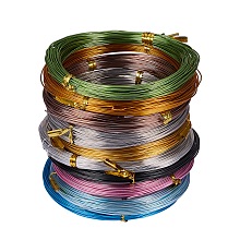 PandaHall Elite Pack of 10 Rolls 0.8mm Mixed Color Aluminum Wire Jewelry Making Beading Craft Wire 20 Gauge 65 Feet/Roll