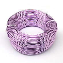 Honeyhandy Round Aluminum Wire, Bendable Metal Craft Wire, Flexible Craft Wire, for Beading Jewelry Doll Craft Making, Lilac, 22 Gauge, 0.6mm, 280m/250g(918.6 Feet/250g)