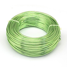 Honeyhandy Round Aluminum Wire, Bendable Metal Craft Wire, Flexible Craft Wire, for Beading Jewelry Doll Craft Making, Lawn Green, 22 Gauge, 0.6mm, 280m/250g(918.6 Feet/250g)