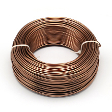 Honeyhandy Round Aluminum Wire, Bendable Metal Craft Wire, Flexible Craft Wire, for Beading Jewelry Doll Craft Making, Sienna, 22 Gauge, 0.6mm, 280m/250g(918.6 Feet/250g)