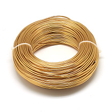 Honeyhandy Round Aluminum Wire, Bendable Metal Craft Wire, Flexible Craft Wire, for Beading Jewelry Doll Craft Making, Goldenrod, 22 Gauge, 0.6mm, 280m/250g(918.6 Feet/250g)