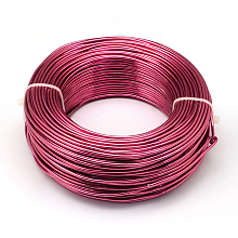 Honeyhandy Round Aluminum Wire, Flexible Craft Wire, for Beading Jewelry Doll Craft Making, Cerise, 20 Gauge, 0.8mm, 300m/500g(984.2 Feet/500g)