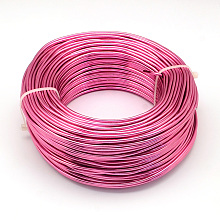 Honeyhandy Round Aluminum Wire, Flexible Craft Wire, for Beading Jewelry Doll Craft Making, Camellia, 20 Gauge, 0.8mm, 300m/500g(984.2 Feet/500g)