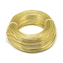 Honeyhandy Round Aluminum Wire, Bendable Metal Craft Wire, Flexible Craft Wire, for Beading Jewelry Doll Craft Making, Light Gold, 20 Gauge, 0.8mm, 300m/500g(984.2 Feet/500g)