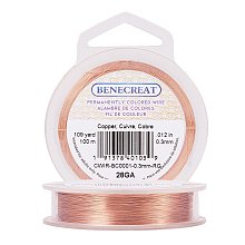 BENECREAT 28-Gauge Tarnish Resistant Copper Wire, 328-Feet/109-Yard