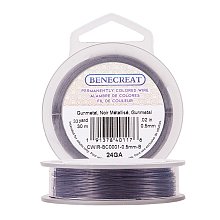 BENECREAT 24-Gauge Tarnish Resistant Gunmetal Wire, 98-Feet/33-Yard