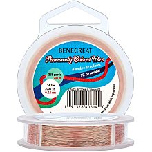 BENECREAT 34-Gauge 218 Yards Tarnish Resistant Thin Copper Wire for Jewelry Beading Craft