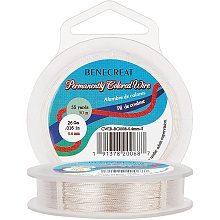 BENECREAT 26 Gauge/0.4 mm Silver Twist Copper Jewelry Wire for Necklace Bracelet Crafting Making