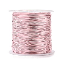 Honeyhandy Round Copper Craft Wire Copper Beading Wire, Long-Lasting Plated, Pink, 26 Gauge, 0.4mm, about 124.67 Feet(38m)/roll