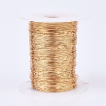 Honeyhandy Eco-Friendly Copper Wire, Copper Beading Wire for Jewelry Making, Long-Lasting Plated, Real 18K Gold Plated, 28 Gauge, 0.3mm, about 3215.22 Feet(980m)/500g