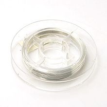 Honeyhandy Round Copper Wire for Jewelry Making, Silver, 26 Gauge, 0.4mm, about 16.4 Feet(5m)/roll