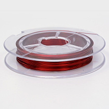 Honeyhandy Round Copper Jewelry Wire, Dark Red, 0.3mm, about 32.8 Feet(10m)/roll, 10 rolls/group