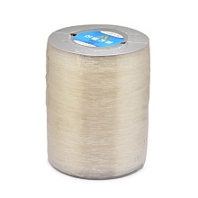 Honeyhandy Korean Flat Elastic Crystal String, Elastic Beading Thread, for Stretch Bracelet Making, Clear, 0.7mm, about 1093.61 yards(1000m)/roll