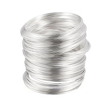 NBEADS 1000g Steel Bracelet Memory Wire, Silver, About 55mm Inner Diameter, Wire: 0.6mm, About 1100 circles/500g