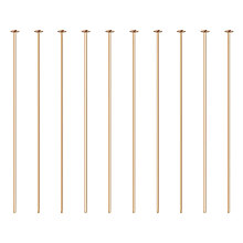 BENECREAT 100PCS  Real Gold Plated Flat Head Pins 21 Gauge Satin Pins for DIY Jewelry Making Findings - 45mm (1.8") Long