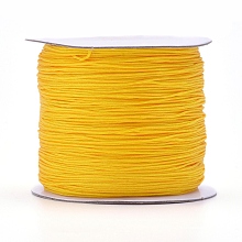 Honeyhandy Nylon Thread, Nylon Jewelry Cord for Custom Woven Jewelry Making, Gold, 0.6mm, about 142.16 yards(130m)/roll