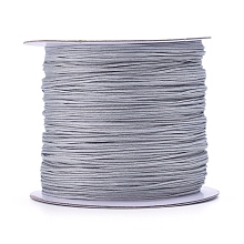 Honeyhandy Nylon Thread, Nylon Jewelry Cord for Custom Woven Jewelry Making, Light Grey, 0.6mm, about 142.16 yards(130m)/roll