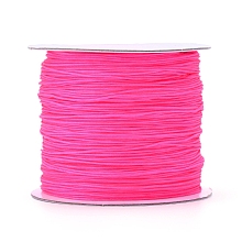 Honeyhandy Nylon Thread, Nylon Jewelry Cord for Custom Woven Jewelry Making, Fuchsia, 0.6mm, about 142.16 yards(130m)/roll