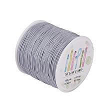 Arricraft 1 Roll(About 90m, 100 Yards) 0.8mm Nylon Beading String Knotting Cord, Chinese Knotting Cord Nylon Shamballa Macrame Thread Beading Cord (Darkgray)