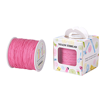 Nylon Thread, Hot Pink, 0.8mm; about 98.43yards/roll(90m/roll)