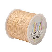 Honeyhandy Nylon Thread, Wheat, 0.8mm, about 98.43yards/roll(90m/roll)