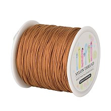 ARRICRAFT 1 Roll(about 90m, 100 Yards) 0.8mm Nylon Beading String Knotting Cord, Chinese Knotting Cord Nylon Shamballa Macrame Thread Beading Cord (Chocolate)