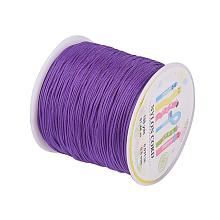 ARRICRAFT 1 Roll(About 90m, 100 Yards) 0.8mm Nylon Beading String Knotting Cord, Chinese Knotting Cord Nylon Shamballa Macrame Thread Beading Cord (DarkViolet)