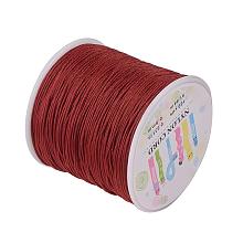 ARRICRAFT 1 Roll(About 90m, 100 Yards) 0.8mm Nylon Beading String Knotting Cord, Chinese Knotting Cord Nylon Shamballa Macrame Thread Beading Cord (SaddleBrown)