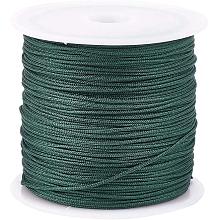 ARRICRAFT About 45m/roll 0.8mm Nylon Thread DarkGreen Nylon Jewelry Cord for Custom Woven Jewelry Making