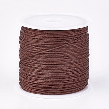 Honeyhandy Nylon Thread, Nylon Jewelry Cord for Custom Woven Jewelry Making, Saddle Brown, 0.8mm, about 49.21 yards(45m)/roll